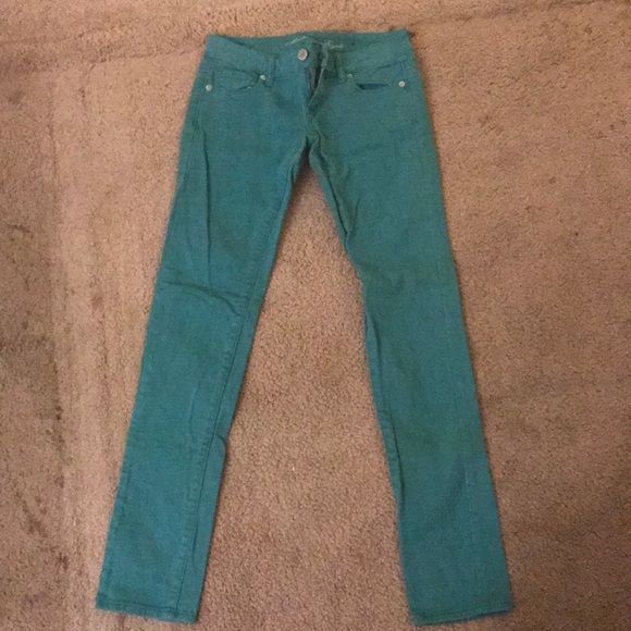 Teal Skinny Jeans - Picture 1 of 3